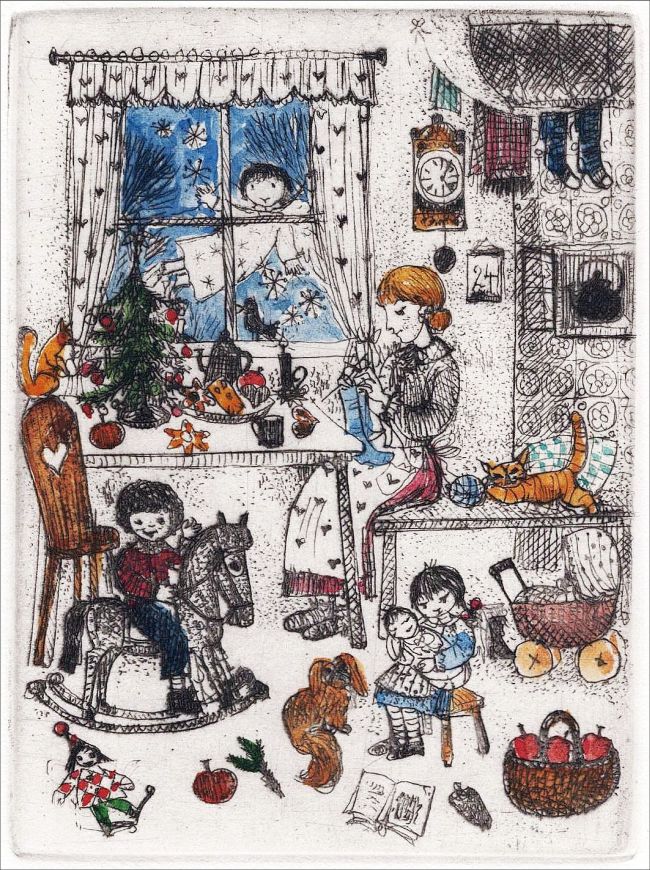 Originalgrafische Weihnachtskarten