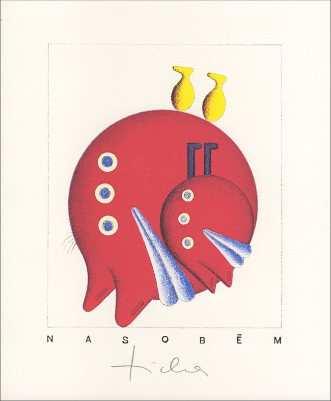 lose beiliegende Orig.-Flachdruckgrafik der Vorzugsausgabe