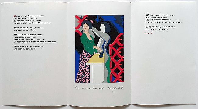 Orig.-Farblinolschnitt/Einblattdruck der Vorzugsausgabe