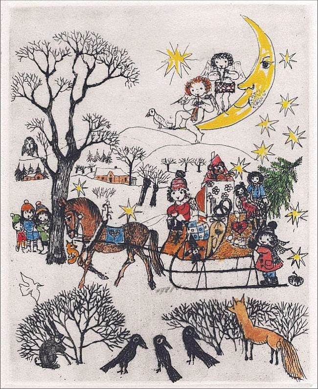 Originalgrafische Weihnachtskarten