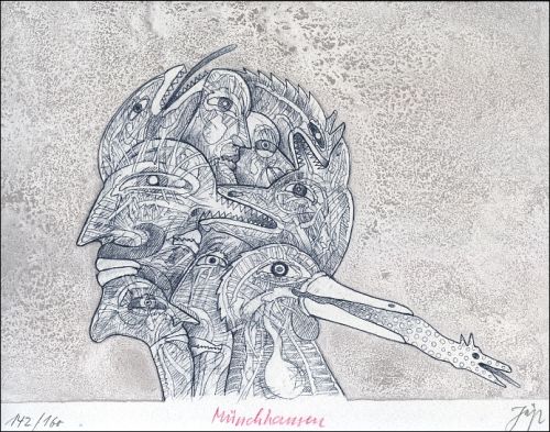 Orig.-Flachdruckgrafik 